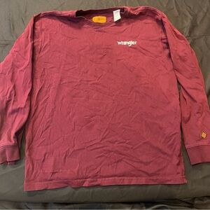 FR Wrangler Men's Burgundy Long Sleeve Shirt